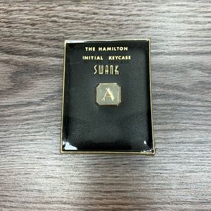 Swank NWT The Hamilton Black Key Holder Initial A
